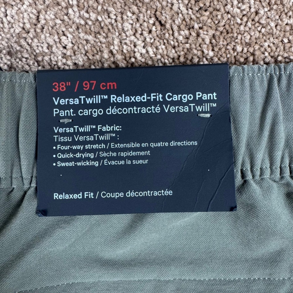 Lululemon VersaTwill Relaxed-Fit Cargo Pant Army Green Mens‎ 38 LM5B13S NEW $148 - Picture 10 of 13